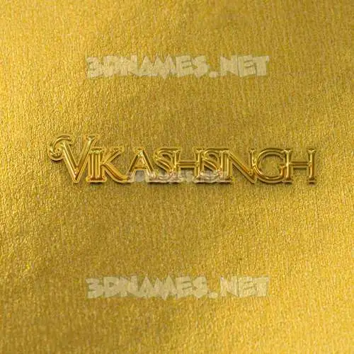 vikashsingh in All Gold style - 3D name wallpaper