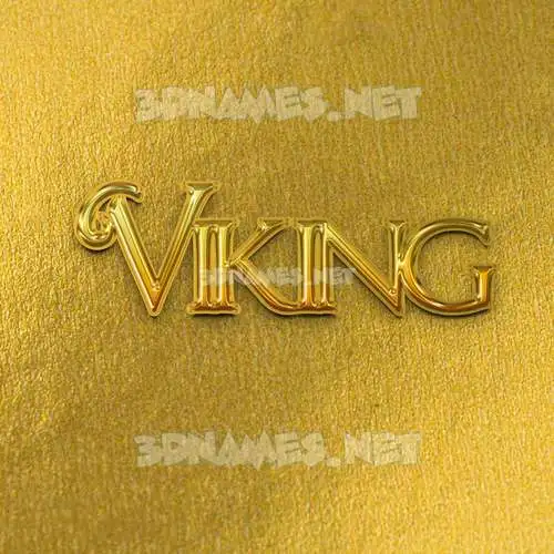 viking in All Gold style - 3D name wallpaper viking in All Gold style - 3D name wallpaper