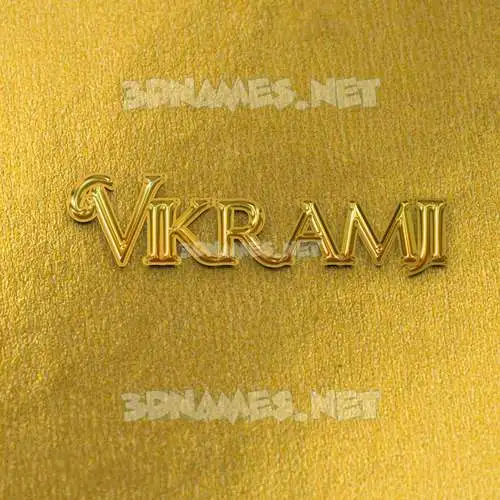 vikramji in All Gold style - 3D name wallpaper vikramji in All Gold style - 3D name wallpaper