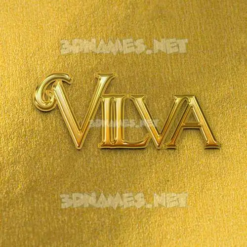 vilva in All Gold style - 3D name wallpaper vilva in All Gold style - 3D name wallpaper