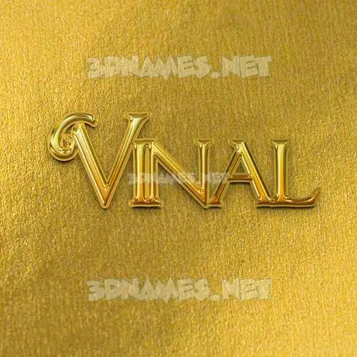 vinal in All Gold style - 3D name wallpaper vinal in All Gold style - 3D name wallpaper