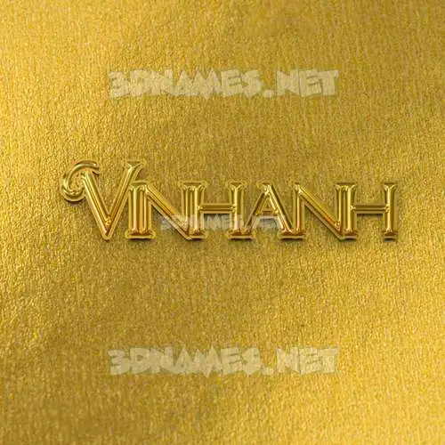 vinhanh in All Gold style - 3D name wallpaper vinhanh in All Gold style - 3D name wallpaper