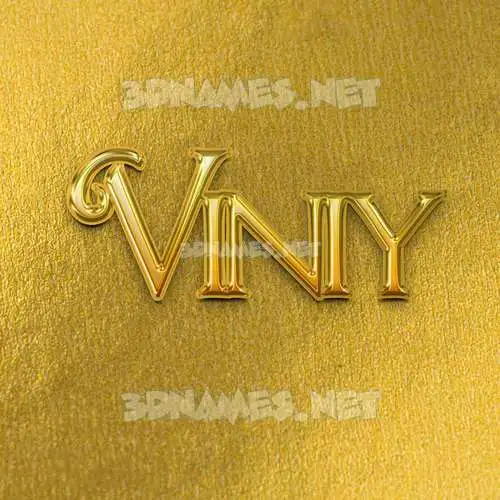 viniy in All Gold style - 3D name wallpaper viniy in All Gold style - 3D name wallpaper