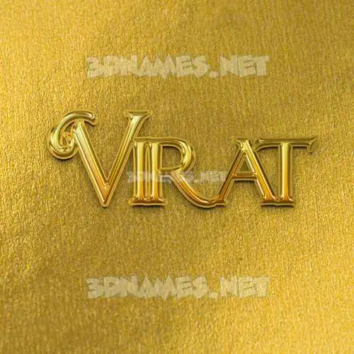 virat in All Gold style - 3D name wallpaper virat in All Gold style - 3D name wallpaper