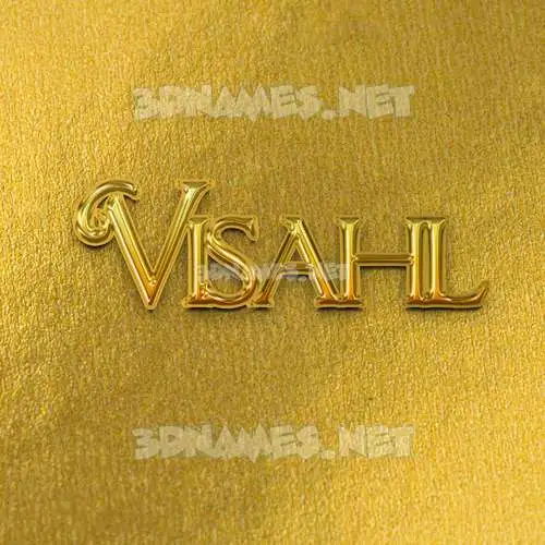 visahl in All Gold style - 3D name wallpaper visahl in All Gold style - 3D name wallpaper