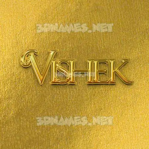 vishek in All Gold style - 3D name wallpaper vishek in All Gold style - 3D name wallpaper