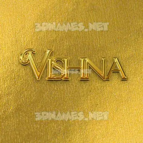 vishna in All Gold style - 3D name wallpaper vishna in All Gold style - 3D name wallpaper