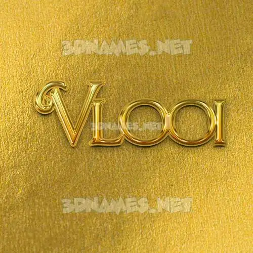 vlooi in All Gold style - 3D name wallpaper vlooi in All Gold style - 3D name wallpaper