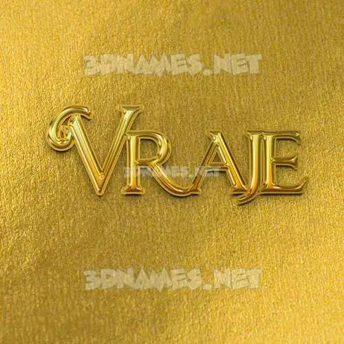 vraje in All Gold style - 3D name wallpaper vraje in All Gold style - 3D name wallpaper