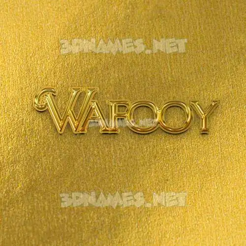 wafooy in All Gold style - 3D name wallpaper wafooy in All Gold style - 3D name wallpaper