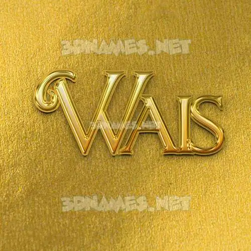 wais in All Gold style - 3D name wallpaper wais in All Gold style - 3D name wallpaper