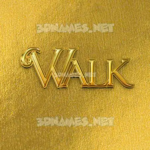 walk in All Gold style - 3D name wallpaper walk in All Gold style - 3D name wallpaper