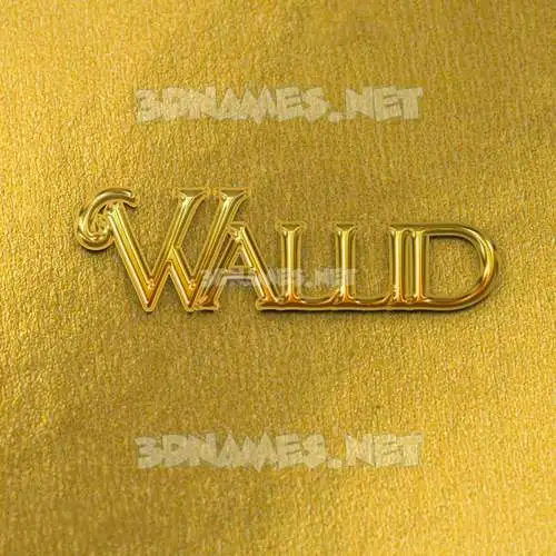 wallid in All Gold style - 3D name wallpaper