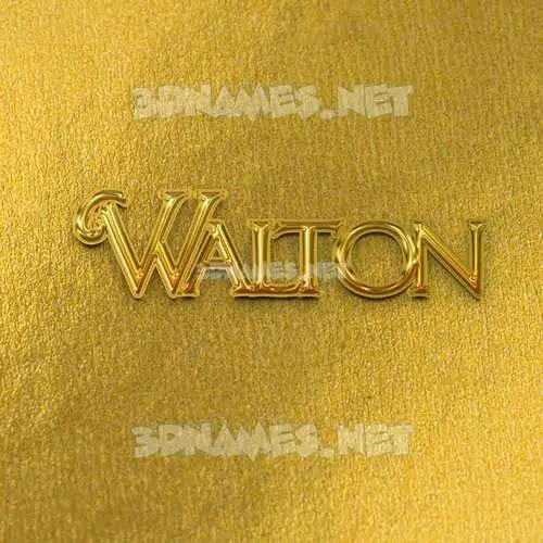 walton in All Gold style - 3D name wallpaper walton in All Gold style - 3D name wallpaper