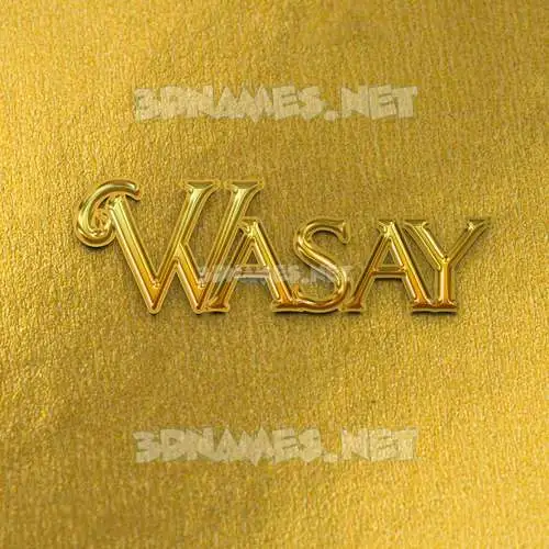 wasay in All Gold style - 3D name wallpaper wasay in All Gold style - 3D name wallpaper