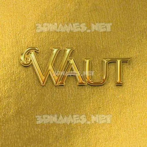 waut in All Gold style - 3D name wallpaper waut in All Gold style - 3D name wallpaper