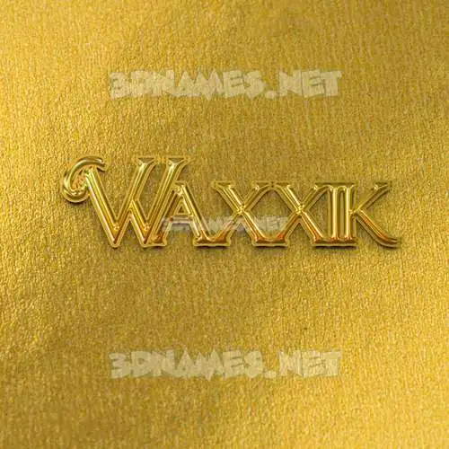 waxxik in All Gold style - 3D name wallpaper