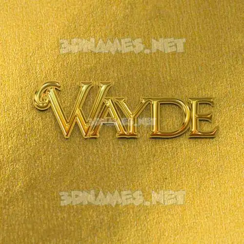 wayde in All Gold style - 3D name wallpaper wayde in All Gold style - 3D name wallpaper