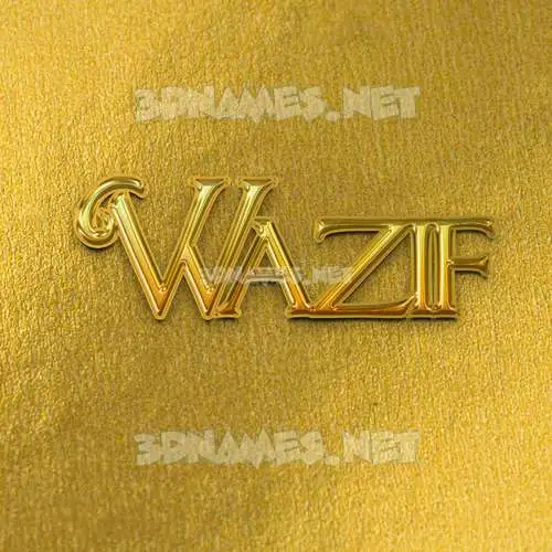 wazif in All Gold style - 3D name wallpaper wazif in All Gold style - 3D name wallpaper