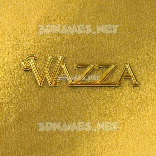 wazza in All Gold style - 3D name wallpaper wazza in All Gold style - 3D name wallpaper