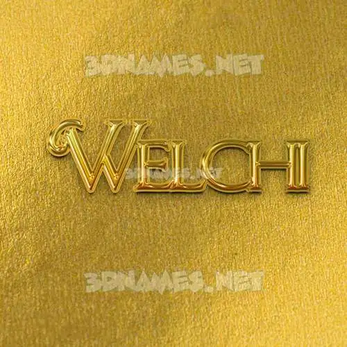 welchi in All Gold style - 3D name wallpaper welchi in All Gold style - 3D name wallpaper