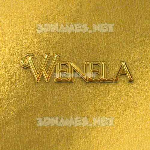 wenela in All Gold style - 3D name wallpaper wenela in All Gold style - 3D name wallpaper