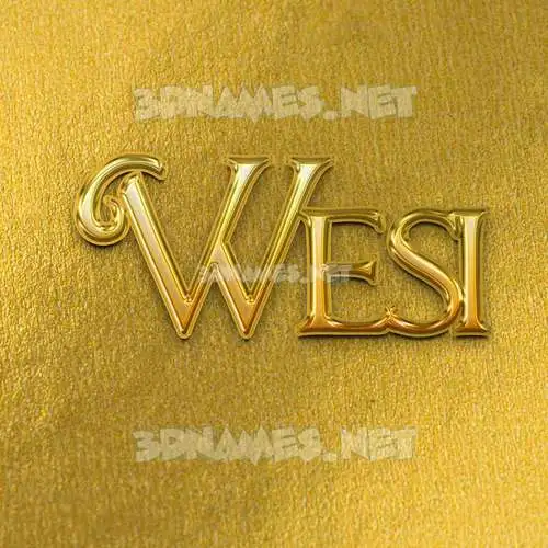 wesi in All Gold style - 3D name wallpaper wesi in All Gold style - 3D name wallpaper
