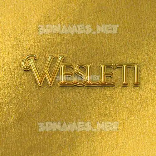 wesleti in All Gold style - 3D name wallpaper wesleti in All Gold style - 3D name wallpaper