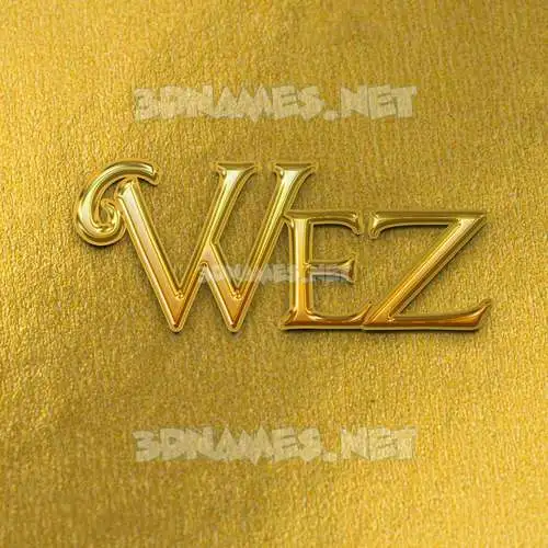 wez in All Gold style - 3D name wallpaper wez in All Gold style - 3D name wallpaper