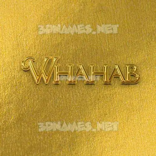 whahab in All Gold style - 3D name wallpaper whahab in All Gold style - 3D name wallpaper