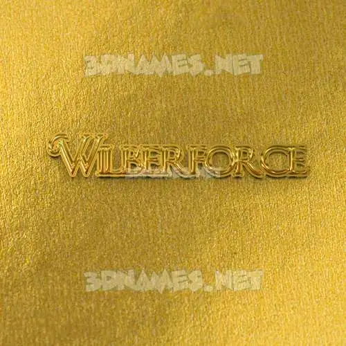 wilberforce in All Gold style - 3D name wallpaper