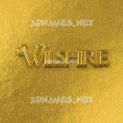 wilshire in All Gold style - 3D name wallpaper