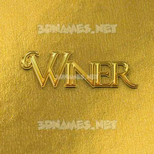 winer in All Gold style - 3D name wallpaper winer in All Gold style - 3D name wallpaper