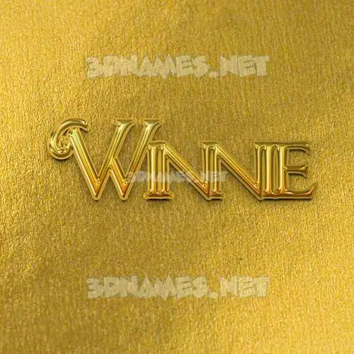 winnie in All Gold style - 3D name wallpaper winnie in All Gold style - 3D name wallpaper