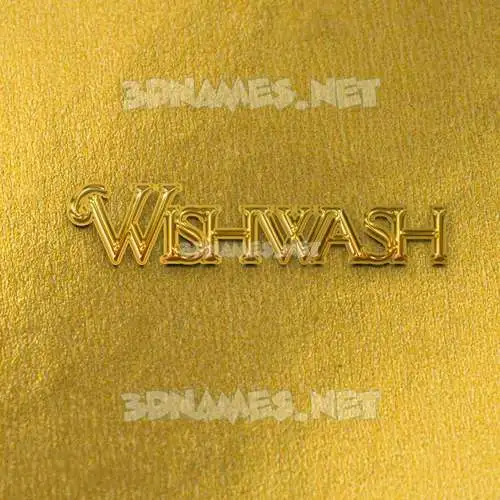 wishwash in All Gold style - 3D name wallpaper