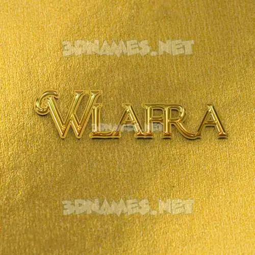 wlafra in All Gold style - 3D name wallpaper wlafra in All Gold style - 3D name wallpaper