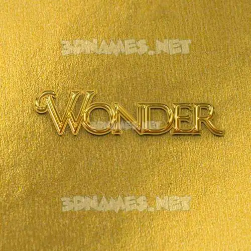 wonder in All Gold style - 3D name wallpaper wonder in All Gold style - 3D name wallpaper