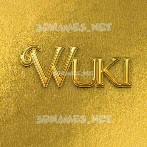 wuki in All Gold style - 3D name wallpaper wuki in All Gold style - 3D name wallpaper