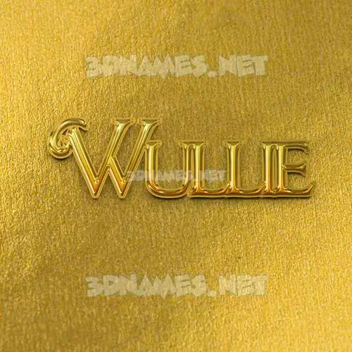 wullie in All Gold style - 3D name wallpaper