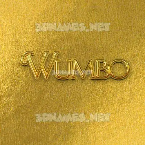 wumbo in All Gold style - 3D name wallpaper wumbo in All Gold style - 3D name wallpaper