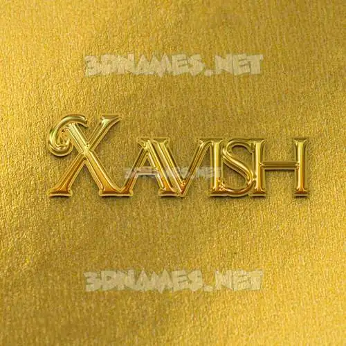 xavish in All Gold style - 3D name wallpaper xavish in All Gold style - 3D name wallpaper