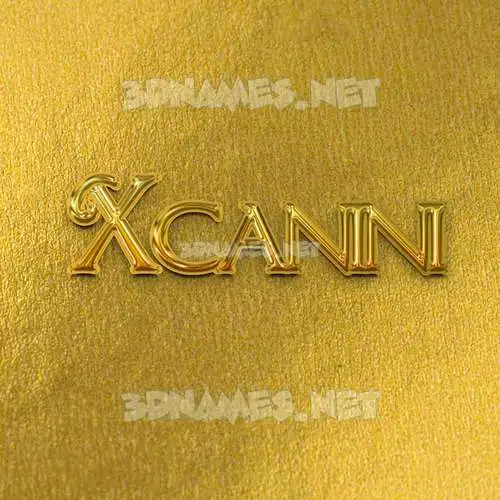 xcanini in All Gold style - 3D name wallpaper xcanini in All Gold style - 3D name wallpaper