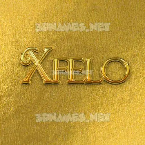 xfelo in All Gold style - 3D name wallpaper xfelo in All Gold style - 3D name wallpaper