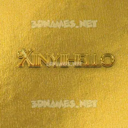 xiinyiihello in All Gold style - 3D name wallpaper xiinyiihello in All Gold style - 3D name wallpaper