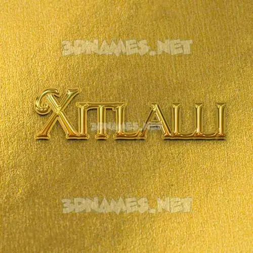 xitlalli in All Gold style - 3D name wallpaper xitlalli in All Gold style - 3D name wallpaper