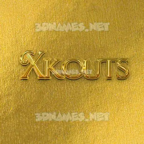 xkouts in All Gold style - 3D name wallpaper xkouts in All Gold style - 3D name wallpaper