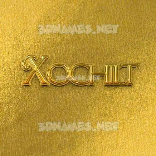 xochilt in All Gold style - 3D name wallpaper xochilt in All Gold style - 3D name wallpaper