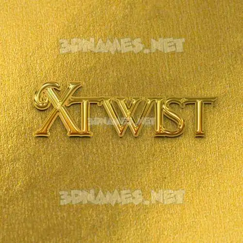 xtwist in All Gold style - 3D name wallpaper xtwist in All Gold style - 3D name wallpaper