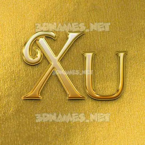 xu in All Gold style - 3D name wallpaper xu in All Gold style - 3D name wallpaper
