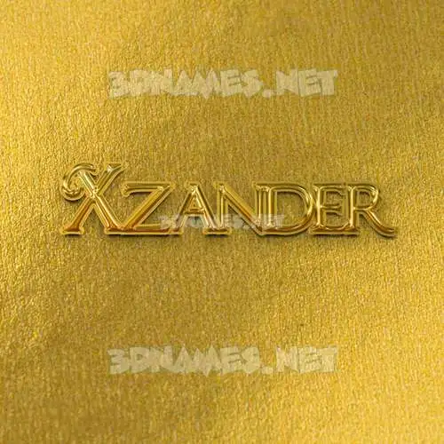 xzander in All Gold style - 3D name wallpaper xzander in All Gold style - 3D name wallpaper